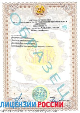Образец сертификата соответствия (приложение) Боровск Сертификат ISO 14001